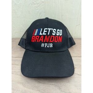 CSI Trucker Hat Men's One Size Black Let's Go Brandon #FJB Slogan